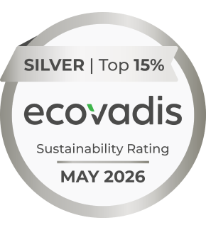 ได้รับการรับรองมาตรฐาน EcoVadis ในระดับ Silver Medal สำหรับแนวทางปฏิบัติด้านความยั่งยืน