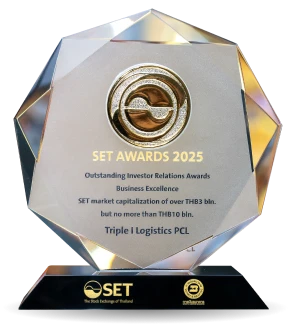 บมจ. ทริพเพิล ไอ โลจิสติกส์ ได้รับรางวัล SET Awards 2025 สาขา Best Investor Relations Awards